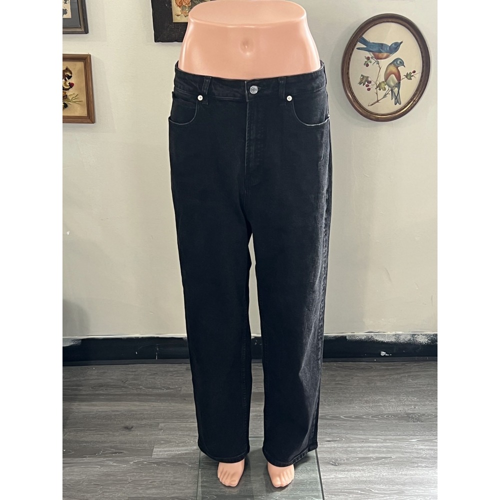 Everlane The Curvy Way High Jean Black Organic Cotton Straight Leg Jeans Size 31